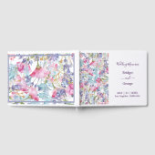 紫のカラフルの野結婚花緑 ゲストブック (全面)