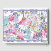 紫のカラフルの野結婚花緑 ゲストブック (裏面)