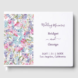 紫のカラフルの野結婚花緑 ゲストブック