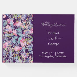 紫のカラフルの野結婚花緑 ゲストブック