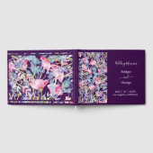 紫のカラフルの野結婚花緑 ゲストブック (全面)