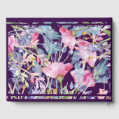 紫のカラフルの野結婚花緑 ゲストブック (裏面)