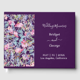 紫のカラフルの野結婚花緑 ゲストブック