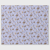 紫のカワウソ ラッピングペーパー (フラット)