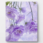 紫のカンパネラの花のマクロ フォトプラーク (正面)