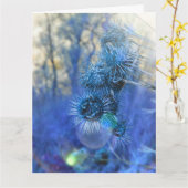 紫のカードのアザミ カード (黄色い花)