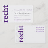 紫のカード 名刺 (正面/裏面)