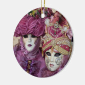 紫のカーニバルの衣装、ヴェニス セラミックオーナメント (左)