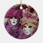 紫のカーニバルの衣装、ヴェニス セラミックオーナメント (裏面)