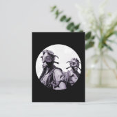 紫のガスマスク ポストカード (スタンド正面)