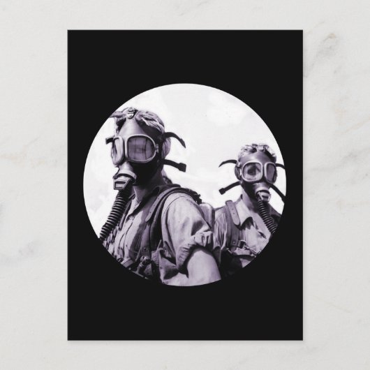 紫のガスマスク ポストカード (正面)