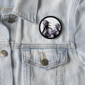 紫のガスマスク 缶バッジ (インサイチュ)