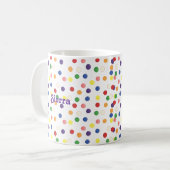 紫のガムボールマシン コーヒーマグカップ (正面左)