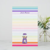 紫のガムボールマシン 便箋 (スタンド正面)