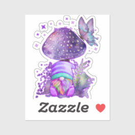 紫のキノコと格言 シール