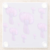 紫のキノコパーティー ガラスコースター (裏面)