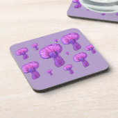 紫のキノコパーティー コースター (左側)