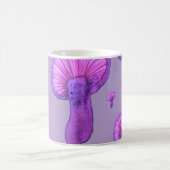 紫のキノコパーティー コーヒーマグカップ (中央)