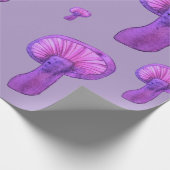 紫のキノコパーティー ラッピングペーパー (角)