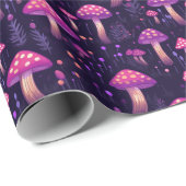 紫のキノコ型 ラッピングペーパー (ロールコーナー)