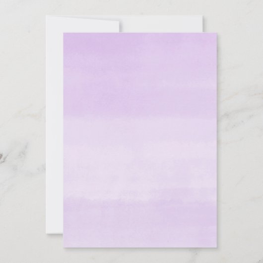 紫のキンセアニェラフローララベンダー薄紫 招待状 (裏面)