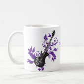 紫のギター葉製カスタム品 コーヒーマグカップ (左)