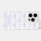 紫のクケットボウのモノグラム Case-Mate iPhoneケース (裏面 (横))
