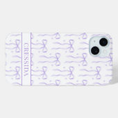 紫のクケットボウのモノグラム Case-Mate iPhoneケース (裏面 (横))