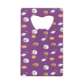 紫のクッキーとミルク クレジットカード栓抜き (正面)