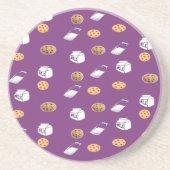 紫のクッキーとミルク コースター (正面)