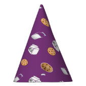 紫のクッキーとミルク パーティーハット (右)