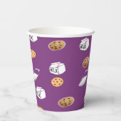 紫のクッキーとミルク 紙コップ (裏面)