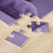 紫のクッションの上の漫画の亀の地獄の子猫 ジグソーパズル (側面)