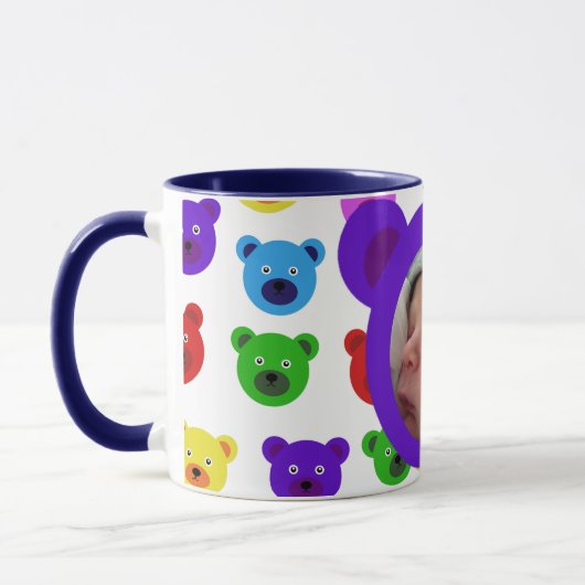 紫のクマ マグカップ (左)