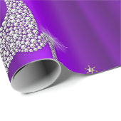 紫のクリスマスにダイヤモンドトナカイ ラッピングペーパー (ロールコーナー)