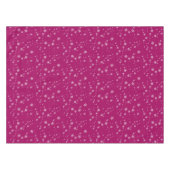 紫のクリスマスのスノーフレーク・パターン テーブルクロス (正面(横))