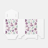 紫のクリスマスオーナメントとベルのビーフボックス フェイバーボックス (折り畳みなし)