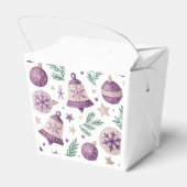 紫のクリスマスオーナメントとベルのビーフボックス フェイバーボックス (裏面サイド)