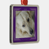 紫のクリスマスオーナメント メタルオーナメント (右)