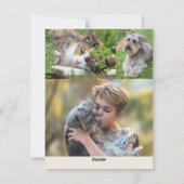 紫のクリスマスカード シーズンカード (裏面)