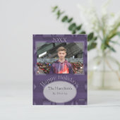 紫のクリスマスカード シーズンカード (スタンド正面)