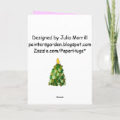 紫のクリスマスカード シーズンカード (裏面)