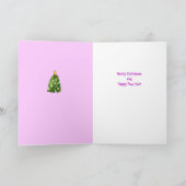 紫のクリスマスカード シーズンカード (内部)