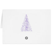 紫のクリスマスツリーと雪 (裏面横)