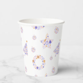 紫のクリスマスパーティーカップ – set 3 紙コップ