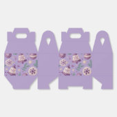 紫のクリスマスベルとオーナメントのお願い箱 フェイバーボックス (見開き)