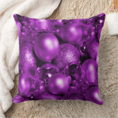 紫のクリスマスボードブル クッション (ブランケット)