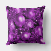 紫のクリスマスボードブル クッション (裏面)