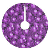 紫のクリスマスボードブル ブラッシュドポリエステルツリースカート (正面)