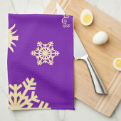 紫のクリスマス キッチンタオル (四つ折り)